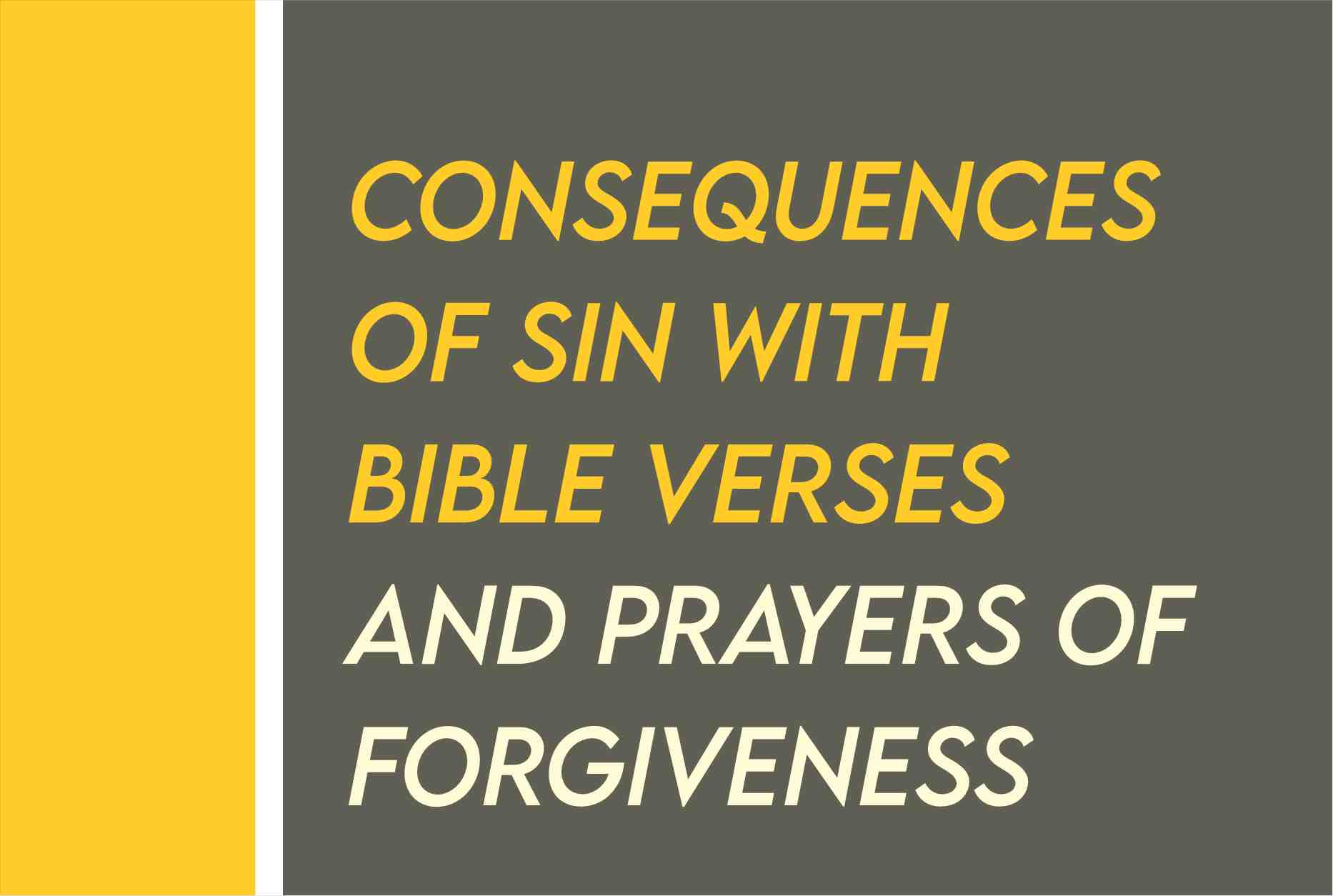 10 Consequences Of Sin