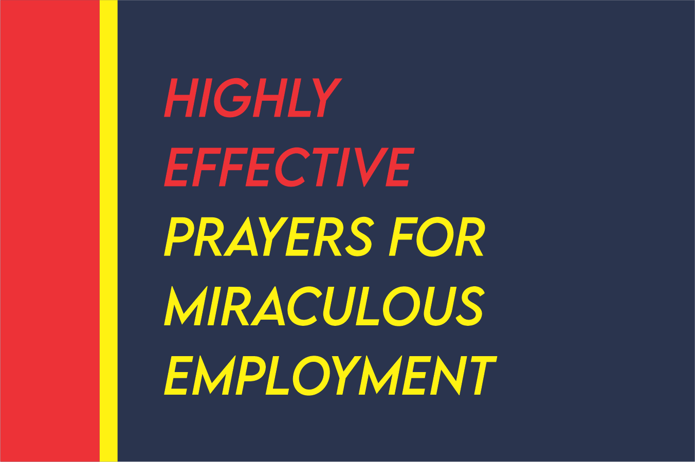 Miracle Prayer to Get A Job
