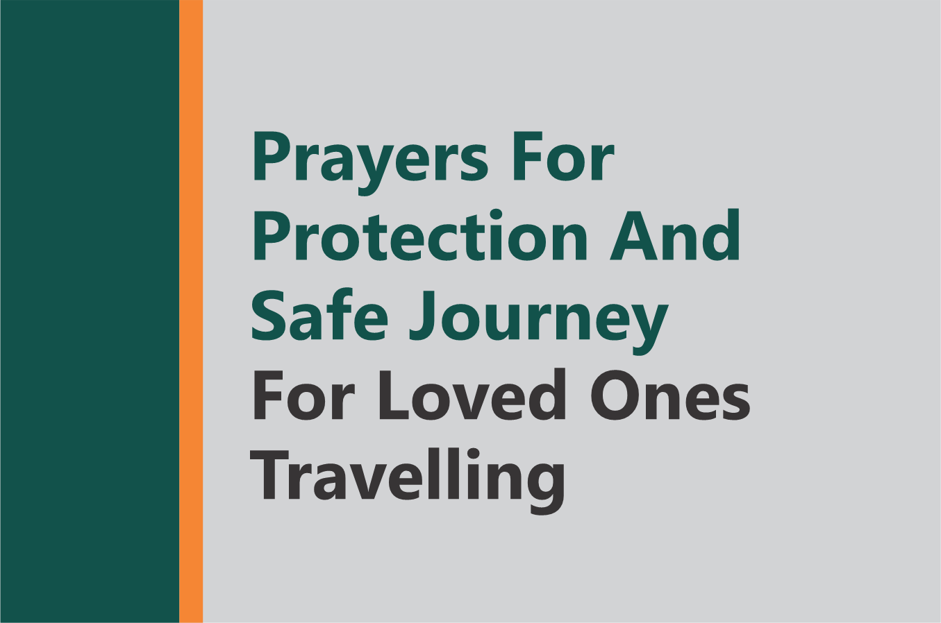 Prayer For Safe Travel And Protection