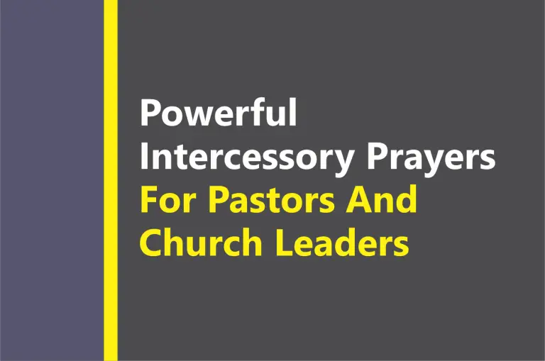 60 Powerful Short Prayers For Pastors And Leaders
