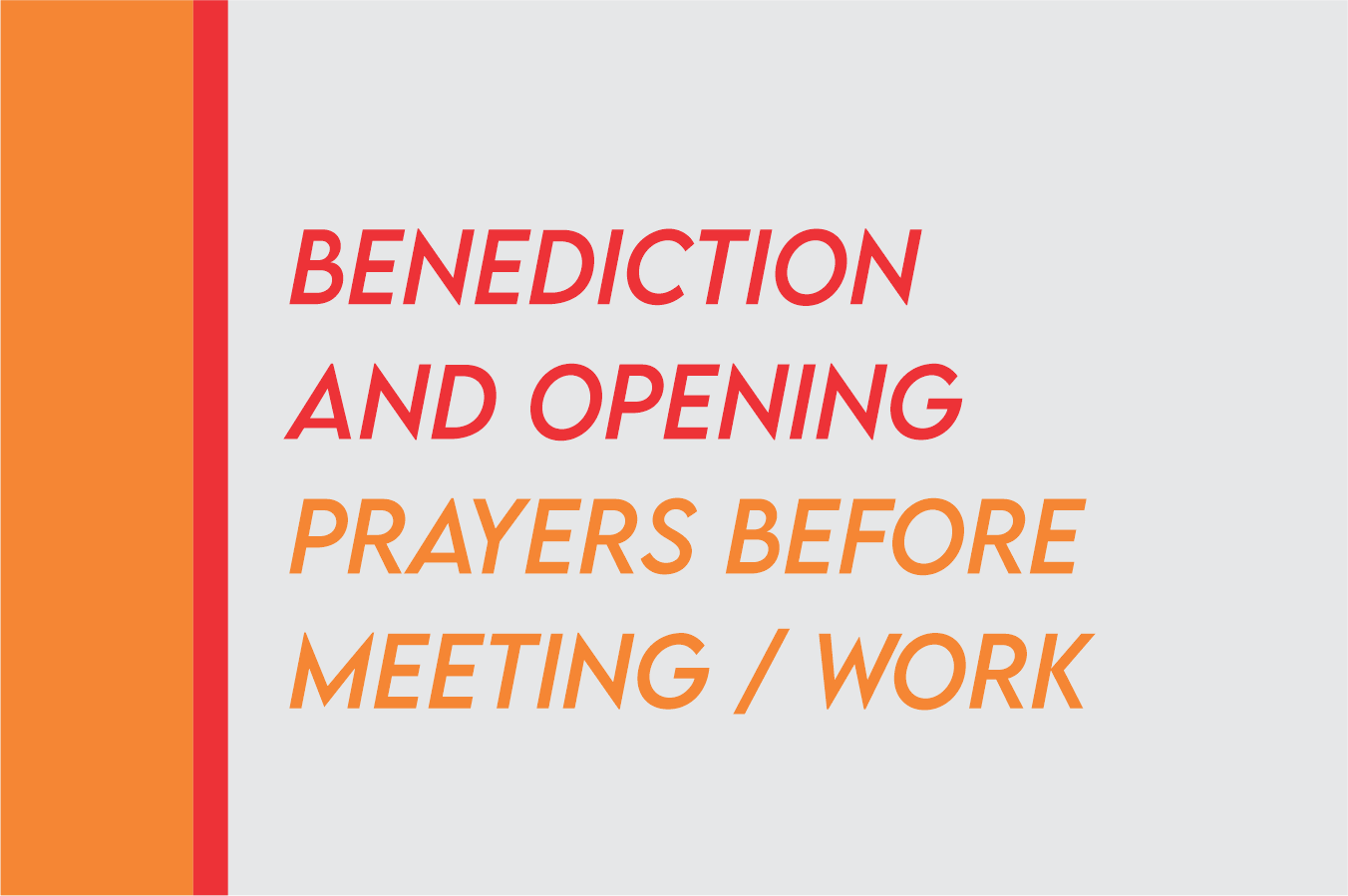 sample prayers for meetings