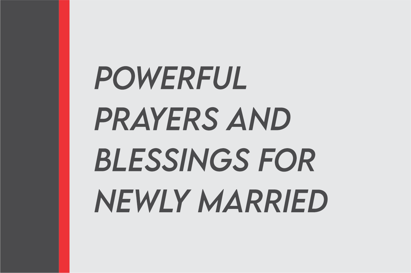 Short Prayer For Newly Married Couple
